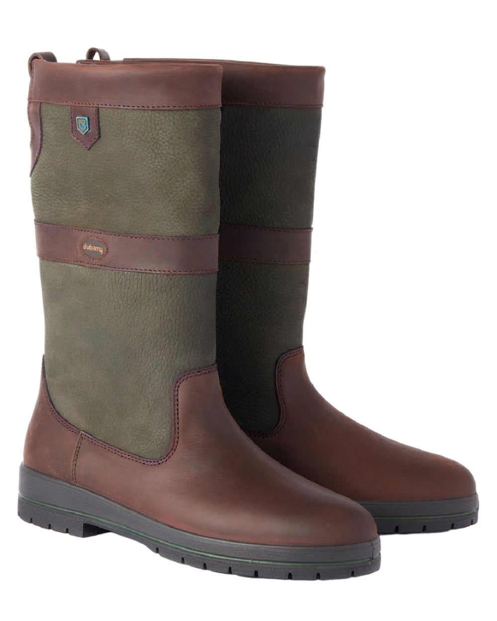 Ivy coloured Dubarry Kildare Country Boots on white background 
