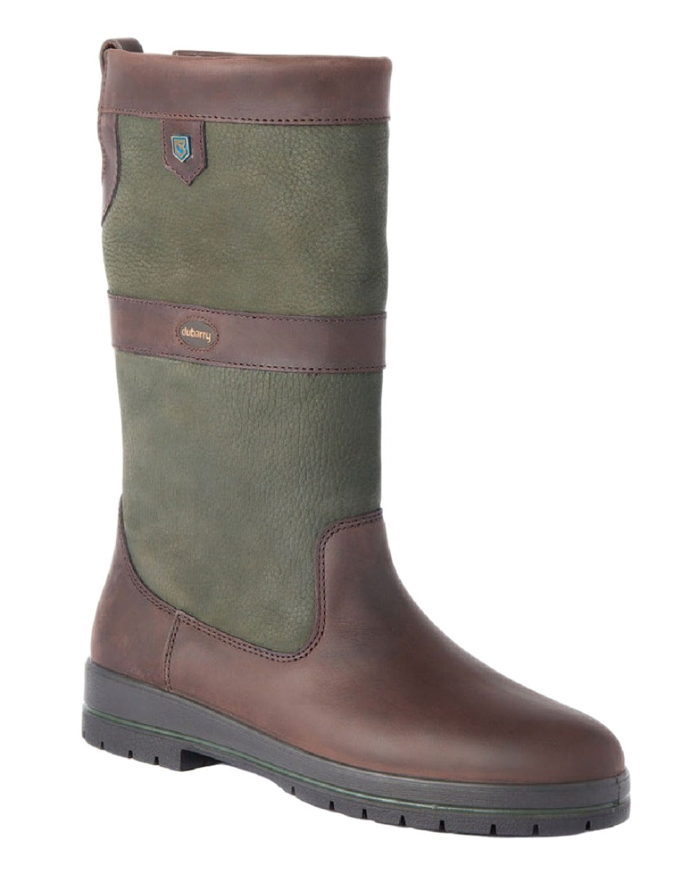 Ivy coloured Dubarry Kildare Country Boots on white background 