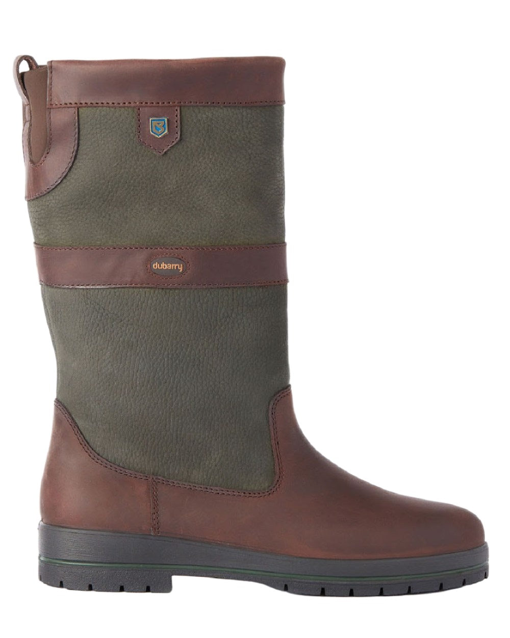 Ivy coloured Dubarry Kildare Country Boots on white background 