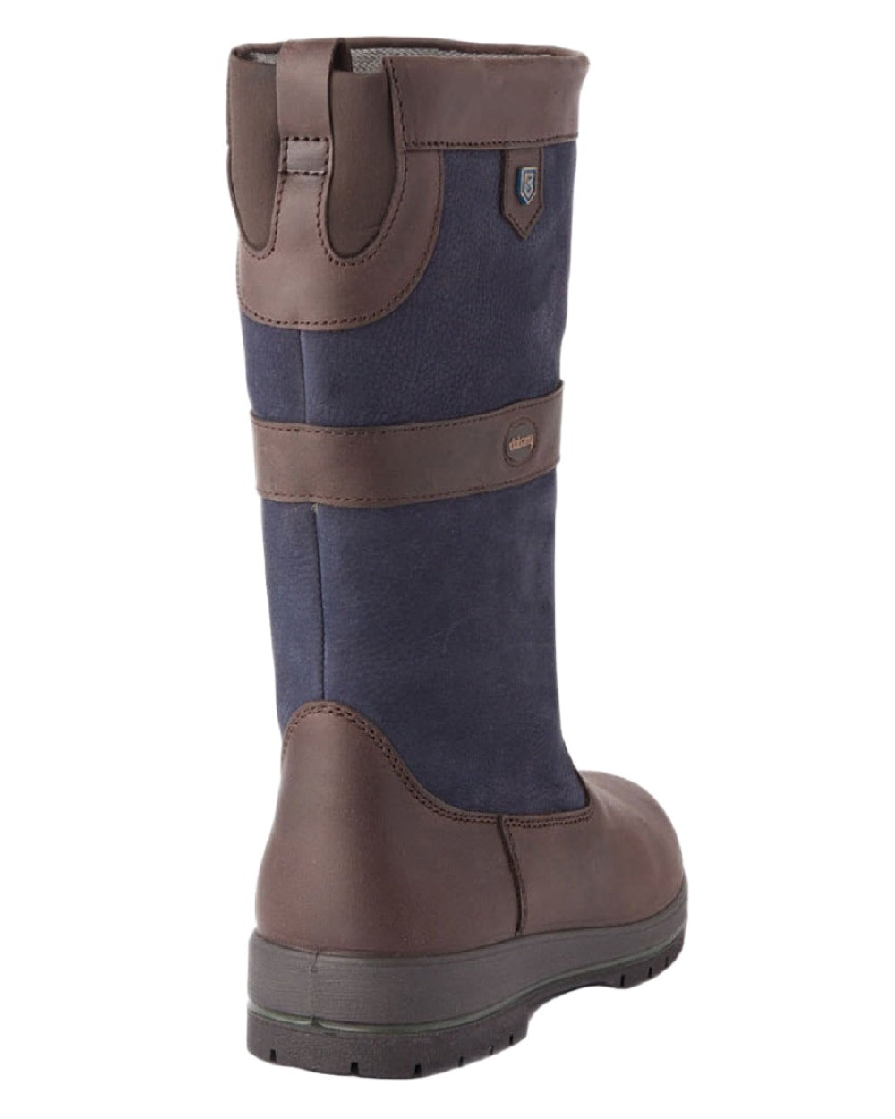 Navy/Brown coloured Dubarry Kildare Country Boots on white background 