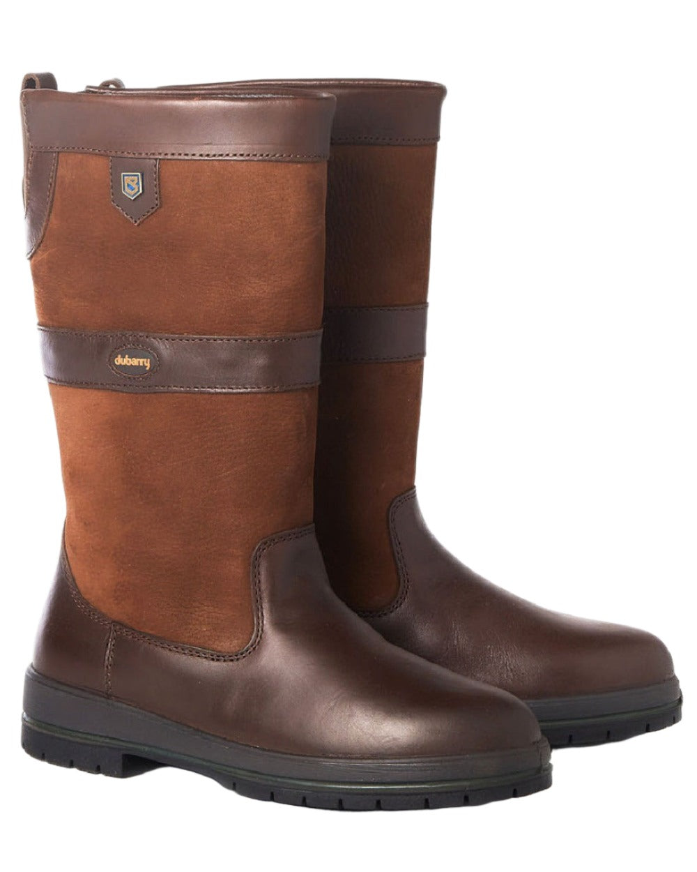 Walnut coloured Dubarry Kildare Country Boots on white background 