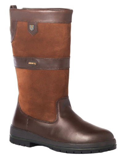 Walnut coloured Dubarry Kildare Country Boots on white background 
