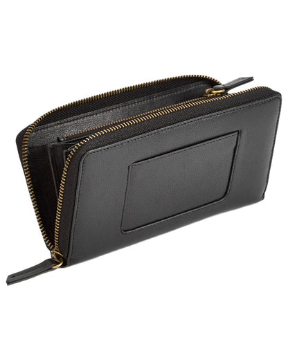 Black Coloured Dubarry Killucan Leather Wallet on white background 