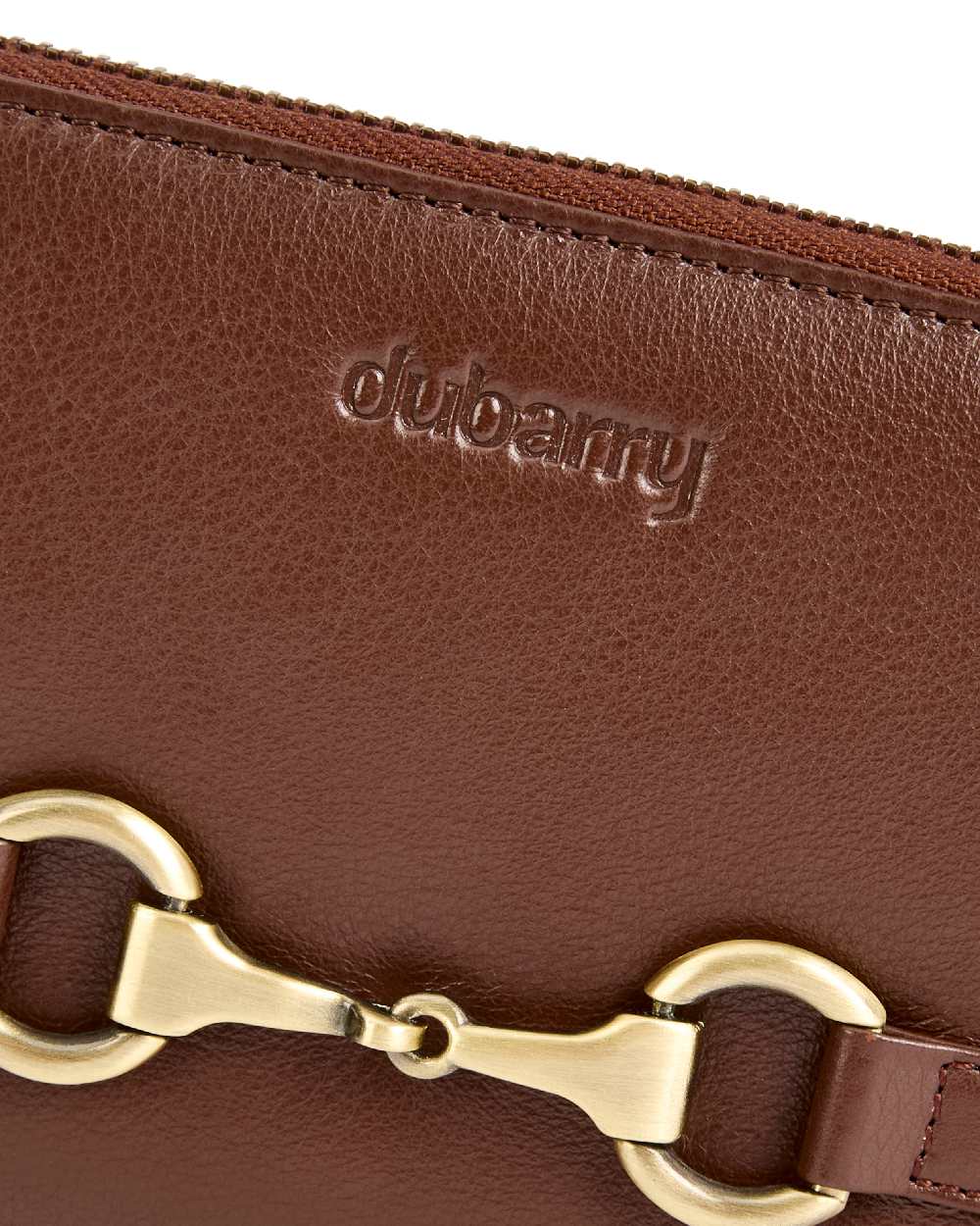 Cedar Coloured Dubarry Killucan Leather Wallet on white background 