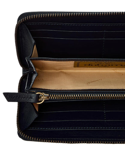 Navy Coloured Dubarry Killucan Leather Wallet on white background 