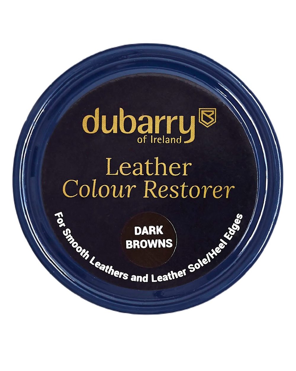 Dark Brown coloured Dubarry Leather Colour Restorer on white background 
