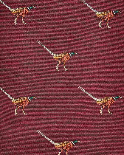 Merlot coloured Dubarry Madden Mens Silk Tie on white background 