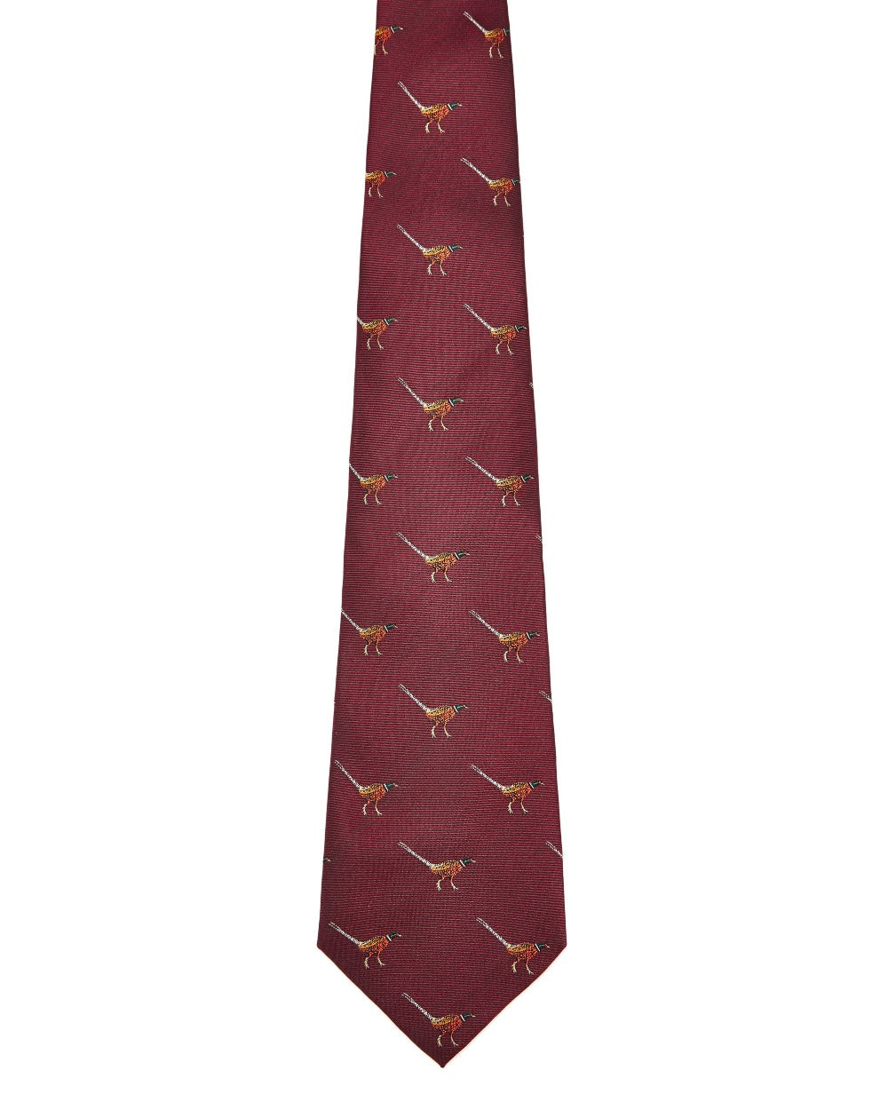 Merlot coloured Dubarry Madden Mens Silk Tie on white background 