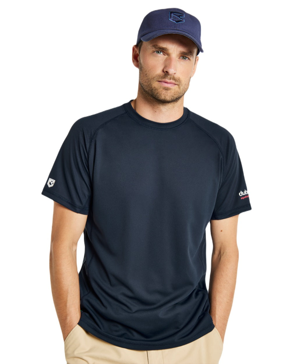 Navy coloured Dubarry Marlin Cap on white background 