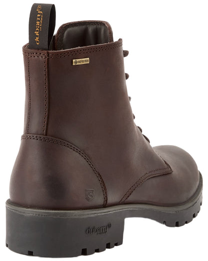 Old Rum Coloured Dubarry Mens Ballywater Lace Up Country Boots on white background 