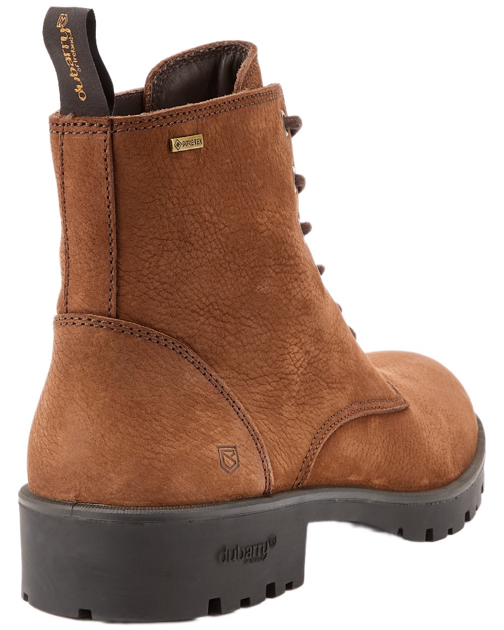 Walnut Coloured Dubarry Mens Ballywater Lace Up Country Boots on white background 