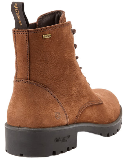Walnut Coloured Dubarry Mens Ballywater Lace Up Country Boots on white background 