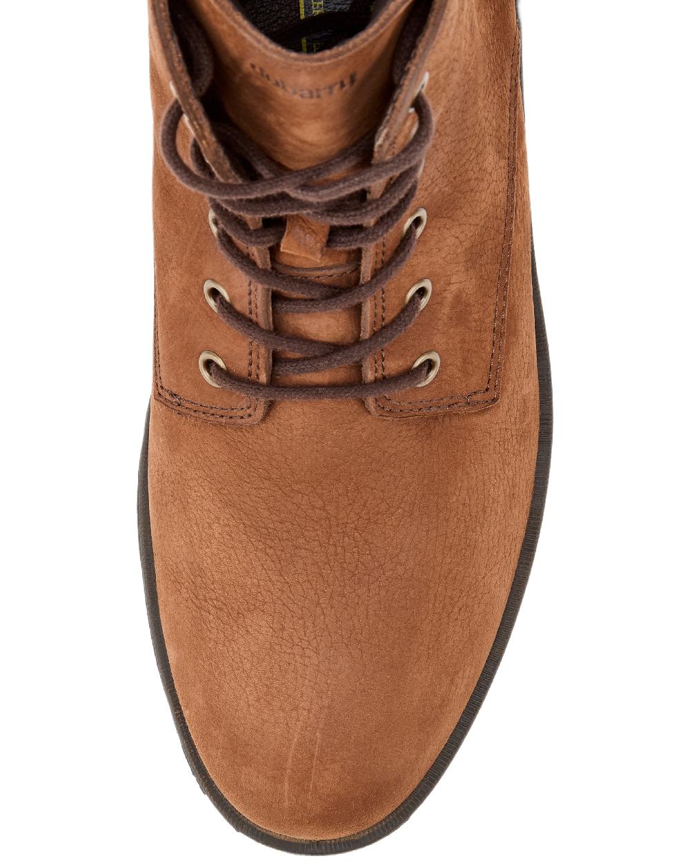 Walnut Coloured Dubarry Mens Ballywater Lace Up Country Boots on white background 