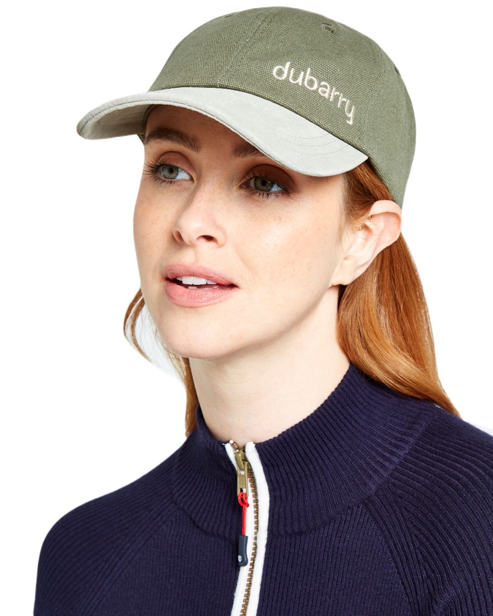 Pesto coloured Dubarry Mens Causeway Hat on white background 
