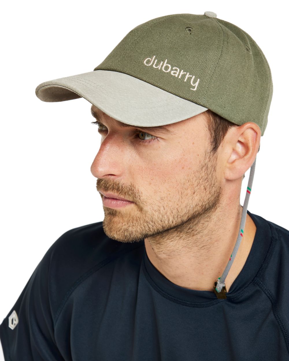 Pesto coloured Dubarry Mens Causeway Hat on white background 