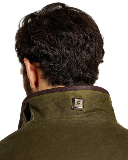 Fennel Coloured Dubarry Mens Chalkhill Wax Jacket on white background 