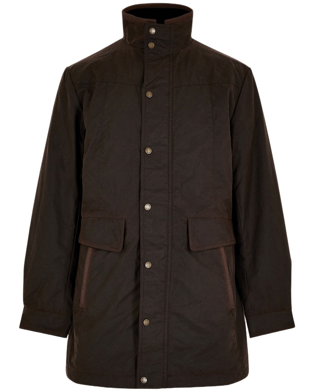 Java Coloured Dubarry Mens Chalkhill Wax Jacket on white background 