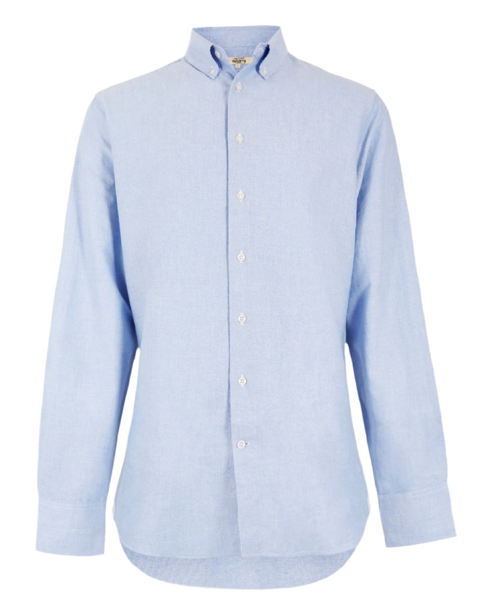 Pale Blue coloured Dubarry Mens Clontarf Oxford Shirt on white background 