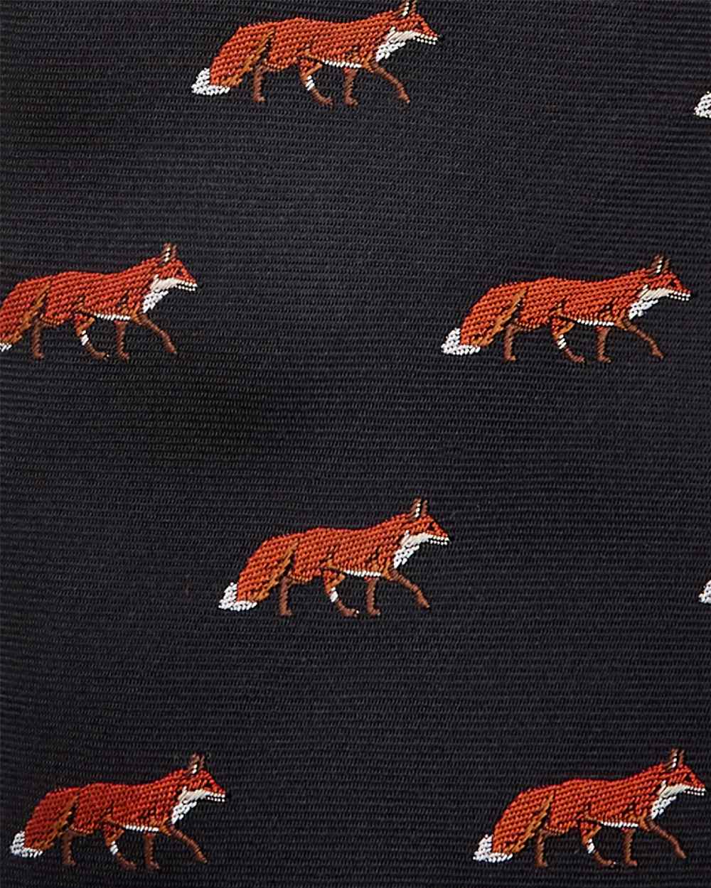 Navy Coloured Dubarry Mens Kavanagh 100% Silk Woven Tie on white background 