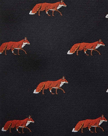 Navy Coloured Dubarry Mens Kavanagh 100% Silk Woven Tie on white background 