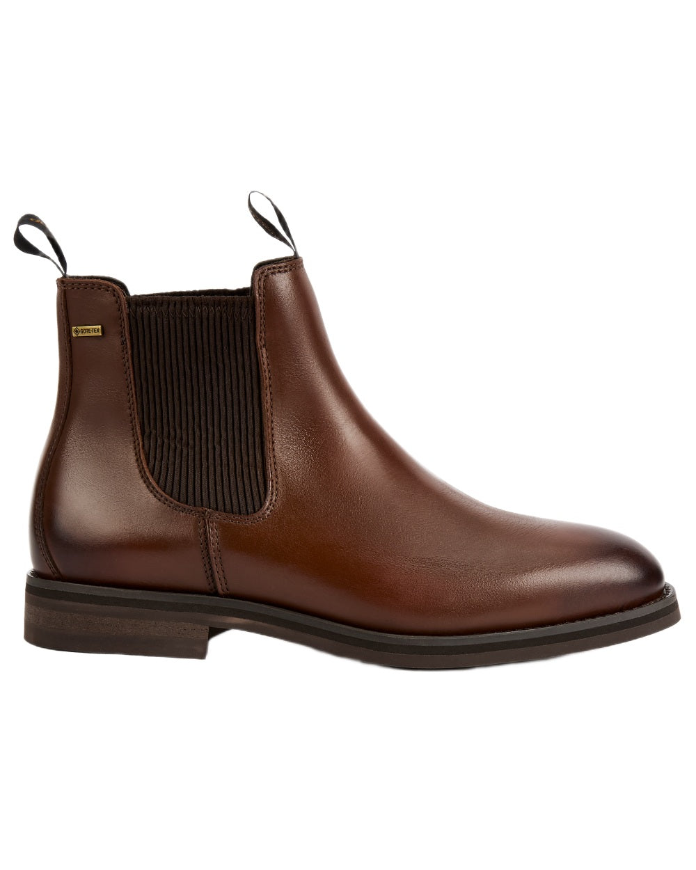 Brown coloured Dubarry Mens Kells Chelsea Boots on white background 