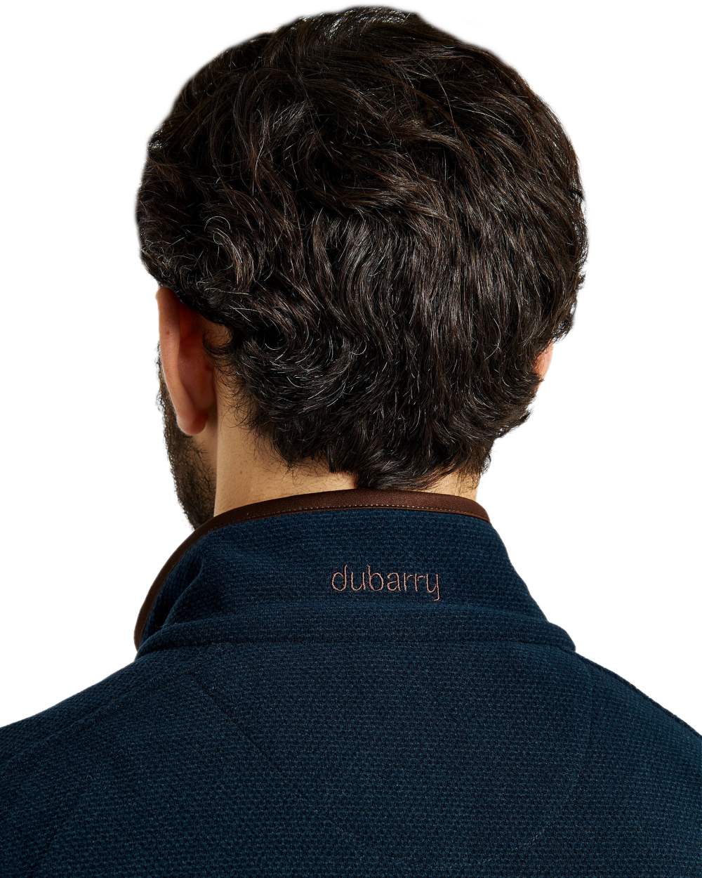 Navy Coloured Dubarry Mens Lifford Fleece Gilet on white background 