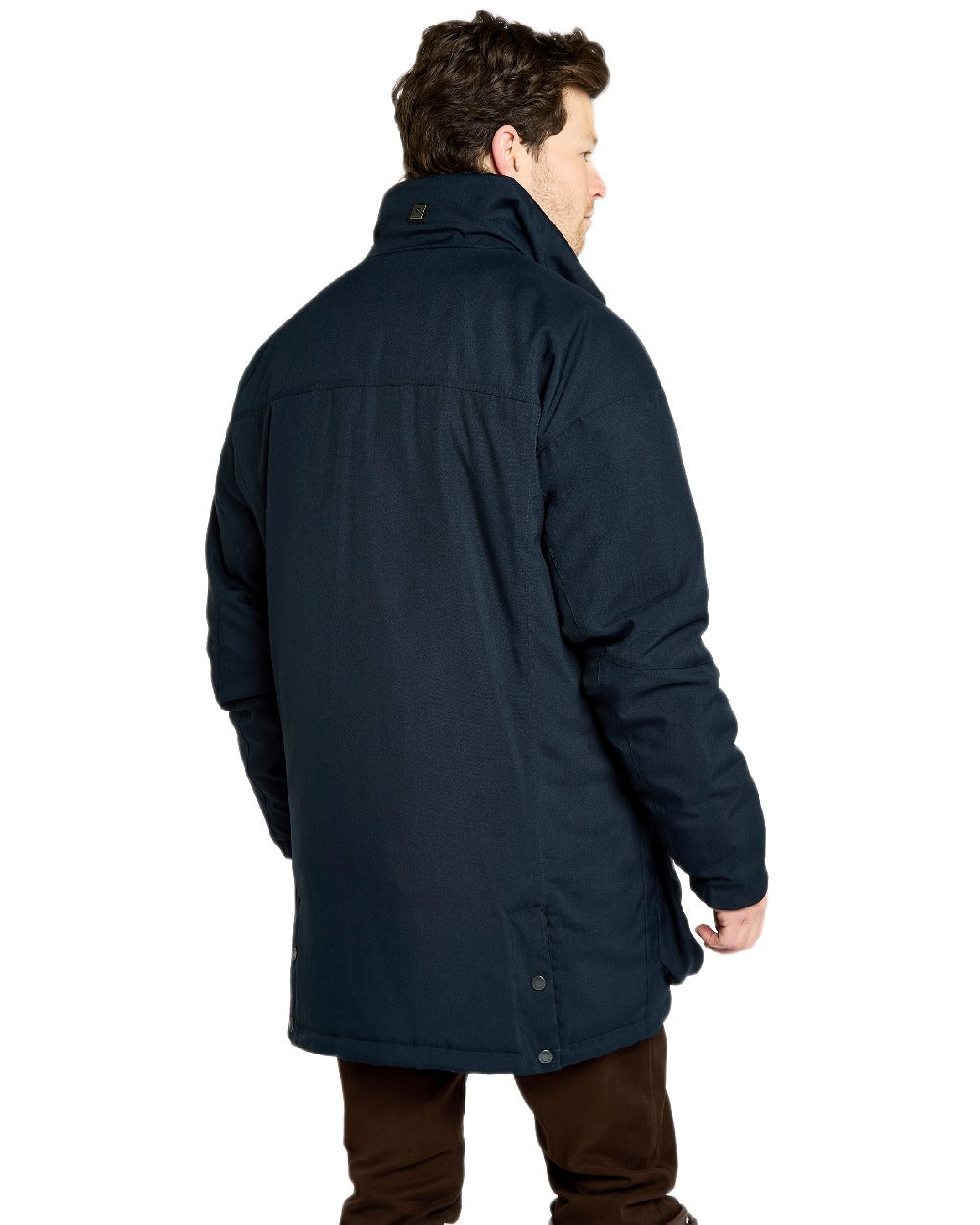 Navy Coloured Dubarry Mens Longacre Waterproof Jacket on white background 