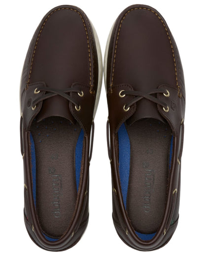 Mocha coloured Dubarry Mens Oceania Two Eye-Tie Moccasin Shoes on white background 