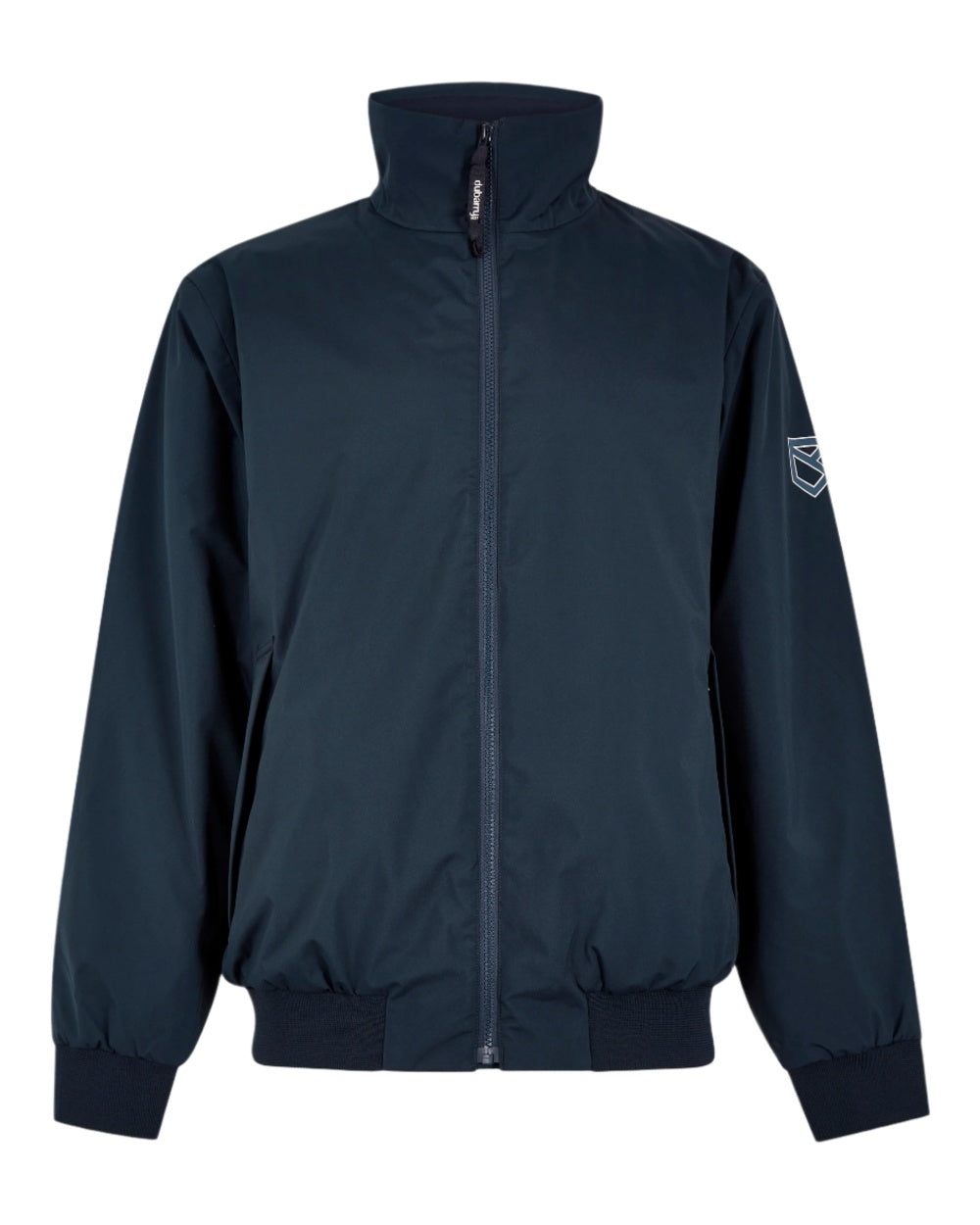 Navy coloured Dubarry Mens Starboard Waterproof Blouson Jacket on white background 