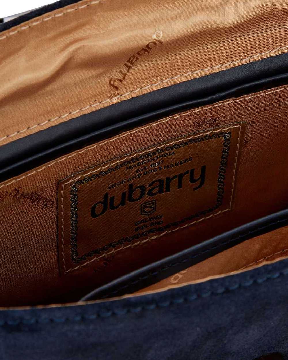 French Navy coloured Dubarry Monart Saddle Bag on white background 