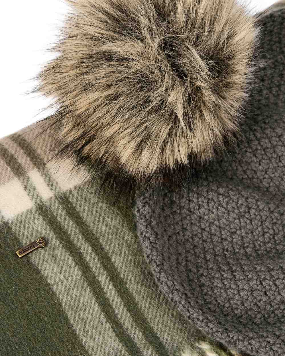 Dusky Green coloured Dubarry Newbawn Hat And Scarf Gift Set on white background 