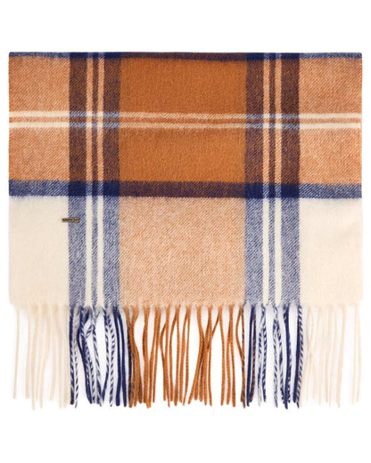 Ochre coloured Dubarry Newbawn Hat And Scarf Gift Set on white background 