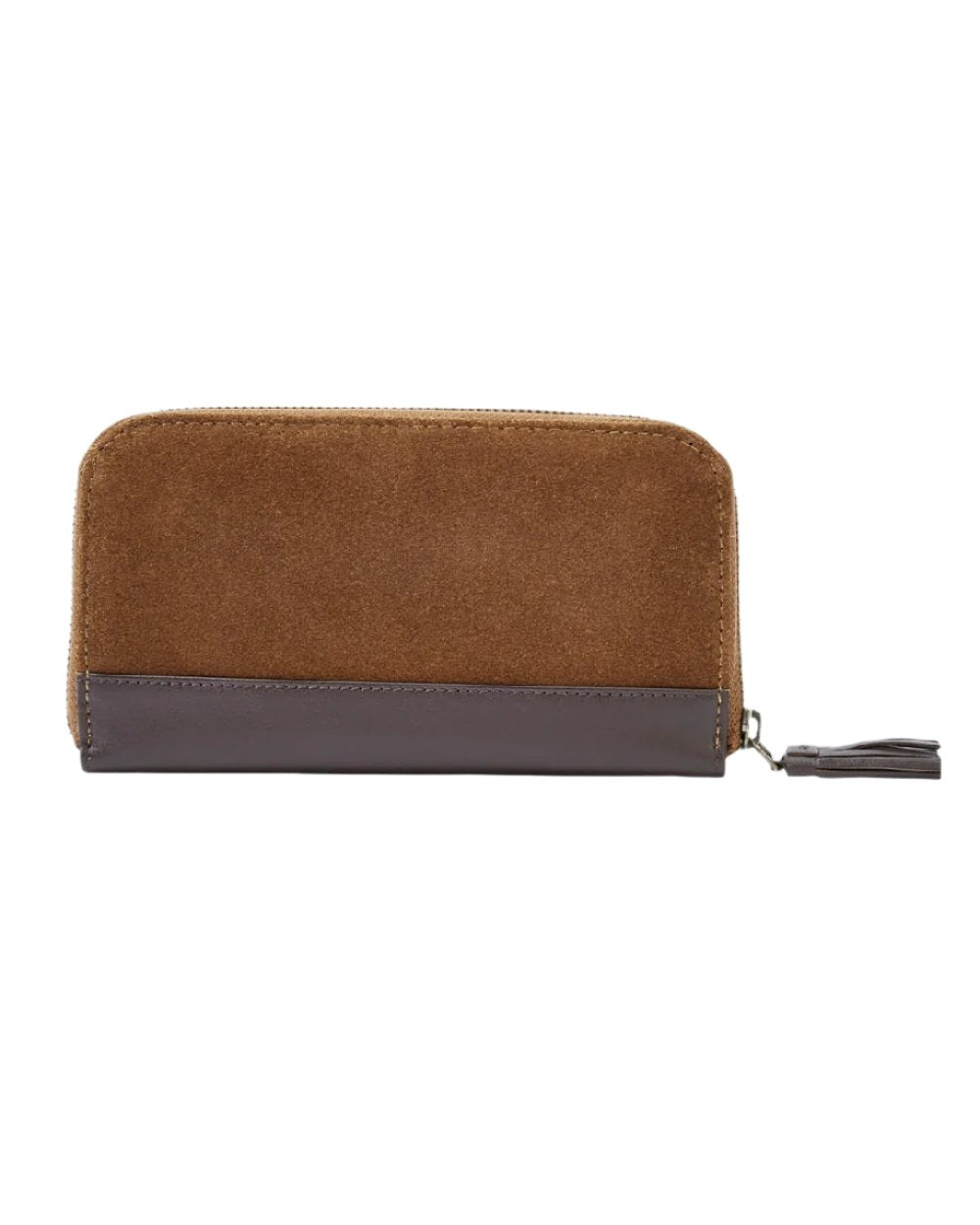 Camel coloured Dubarry Northbrook Suede Purse on white background 