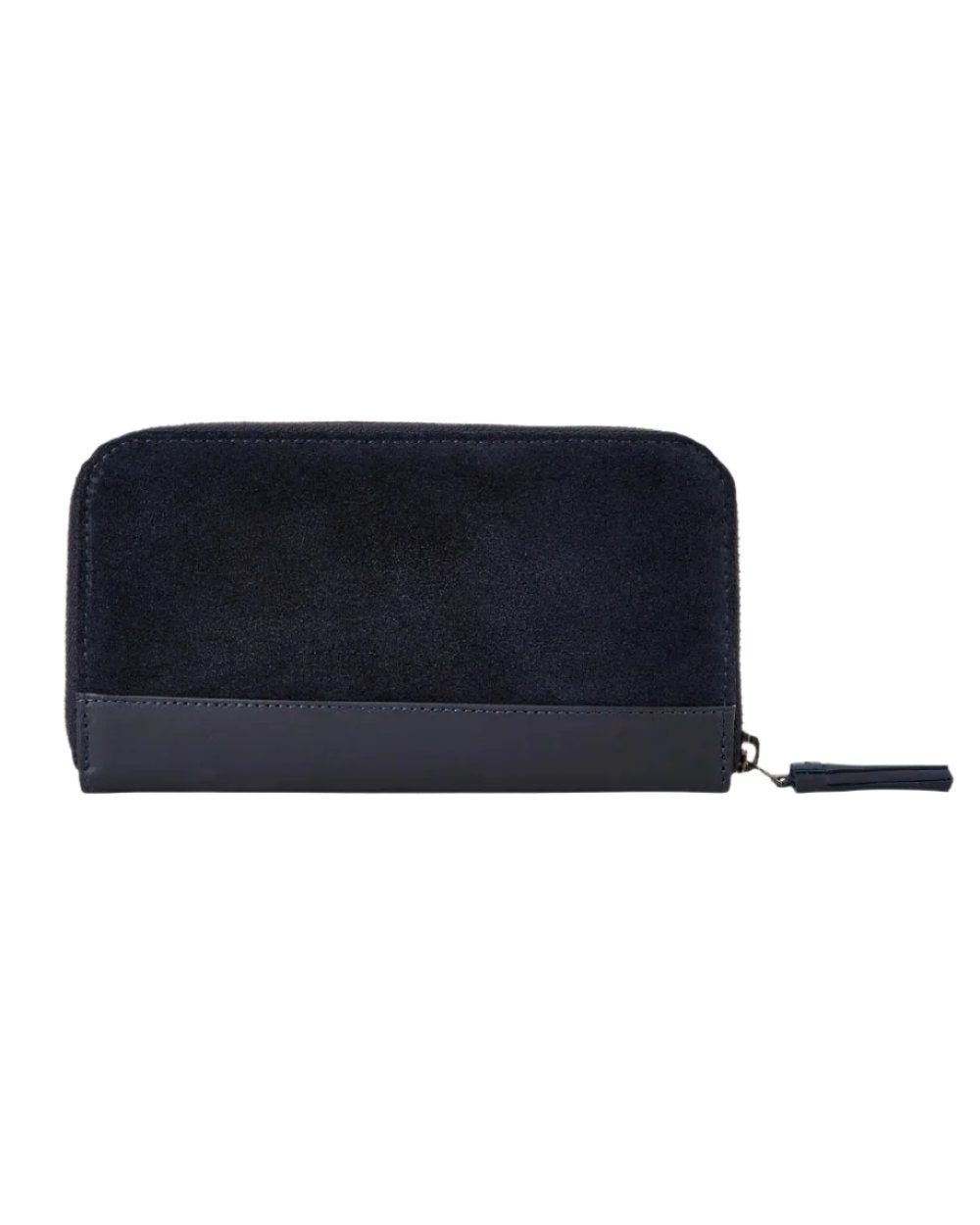 French Navy coloured Dubarry Northbrook Suede Purse on white background 