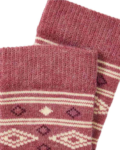 Clover coloured Dubarry Rolestown Fair Isle Alpaca Socks on white background 