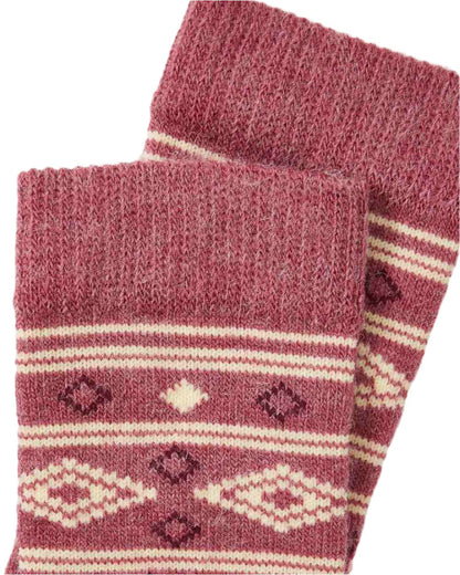 Clover coloured Dubarry Rolestown Fair Isle Alpaca Socks on white background 