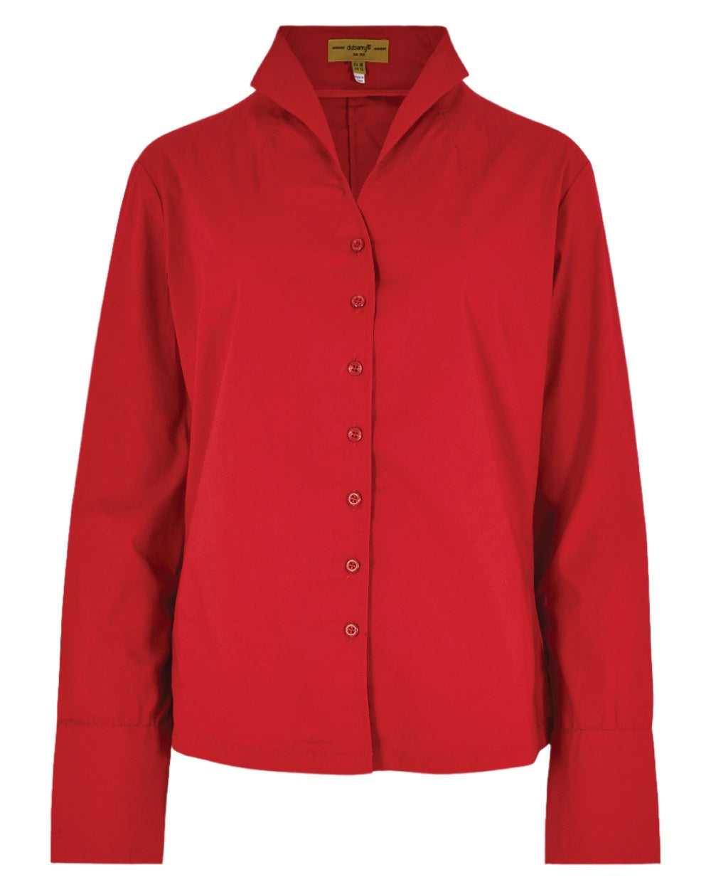 Cardinal coloured Dubarry Snowdrop Shirt on white background 