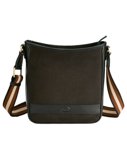 Black coloured Dubarry Tullyfern Suede And Leather Handbag on white background 