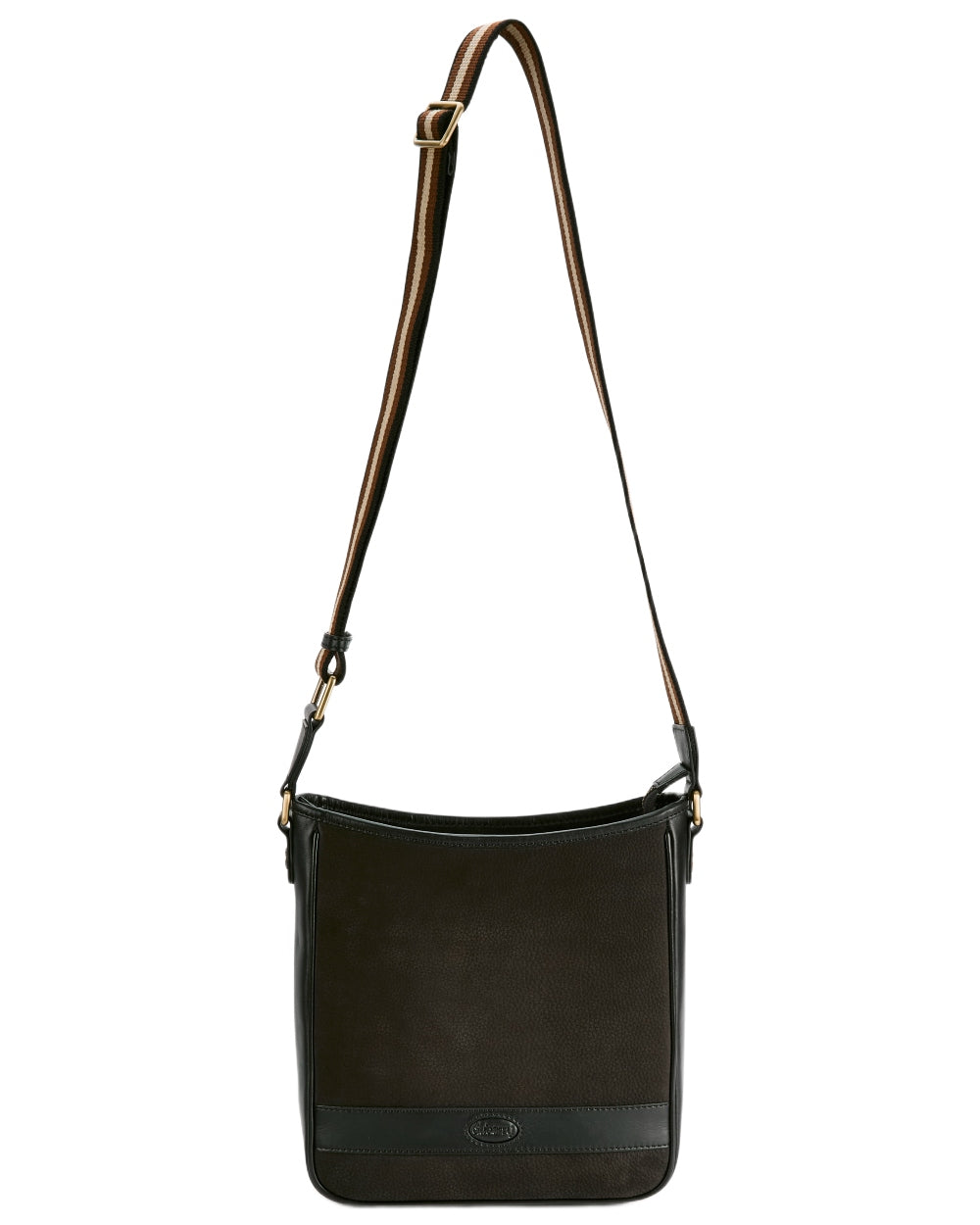 Black coloured Dubarry Tullyfern Suede And Leather Handbag on white background 