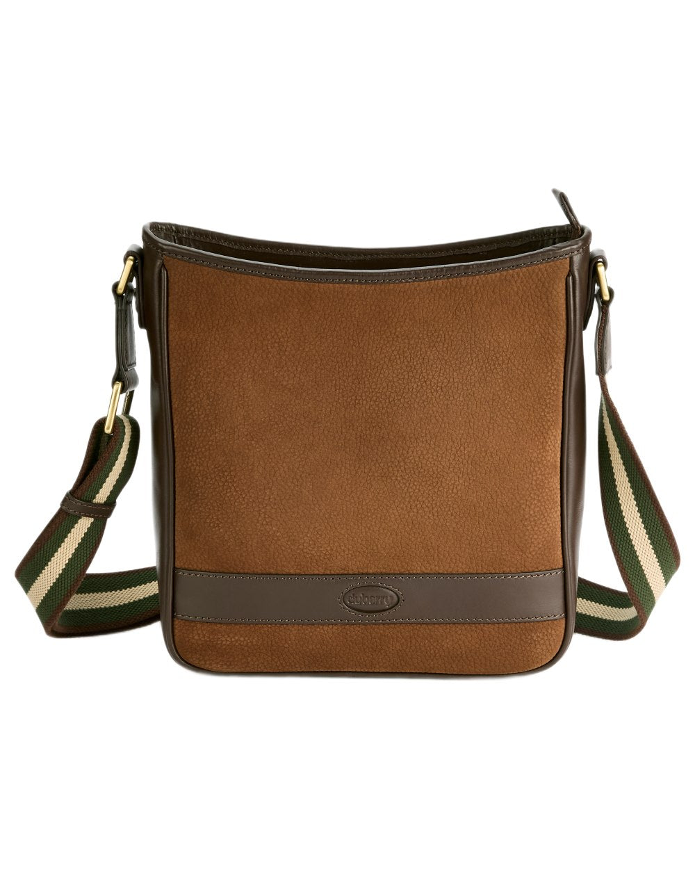 Walnut coloured Dubarry Tullyfern Suede And Leather Handbag on white background 