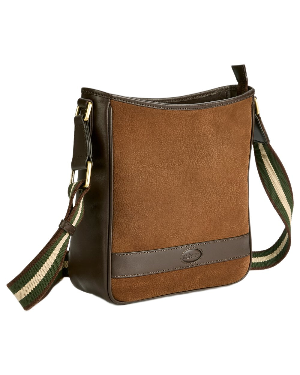 Walnut coloured Dubarry Tullyfern Suede And Leather Handbag on white background 