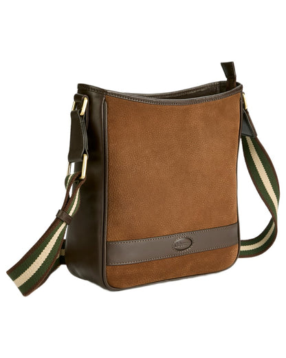 Walnut coloured Dubarry Tullyfern Suede And Leather Handbag on white background 