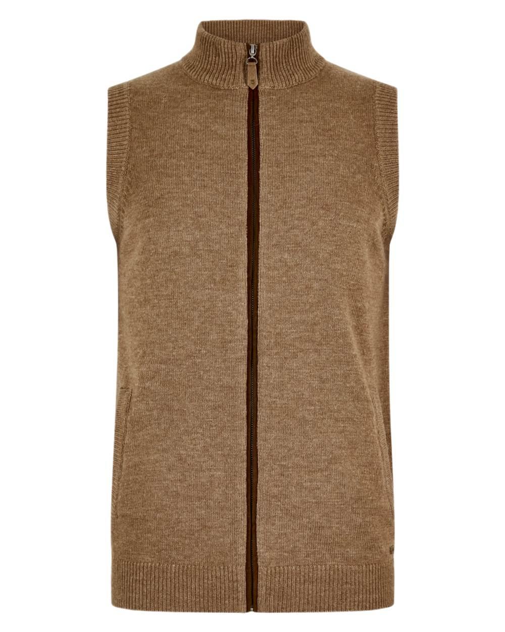 Elk Coloured Dubarry Upperwood Bodywarmer on white background 