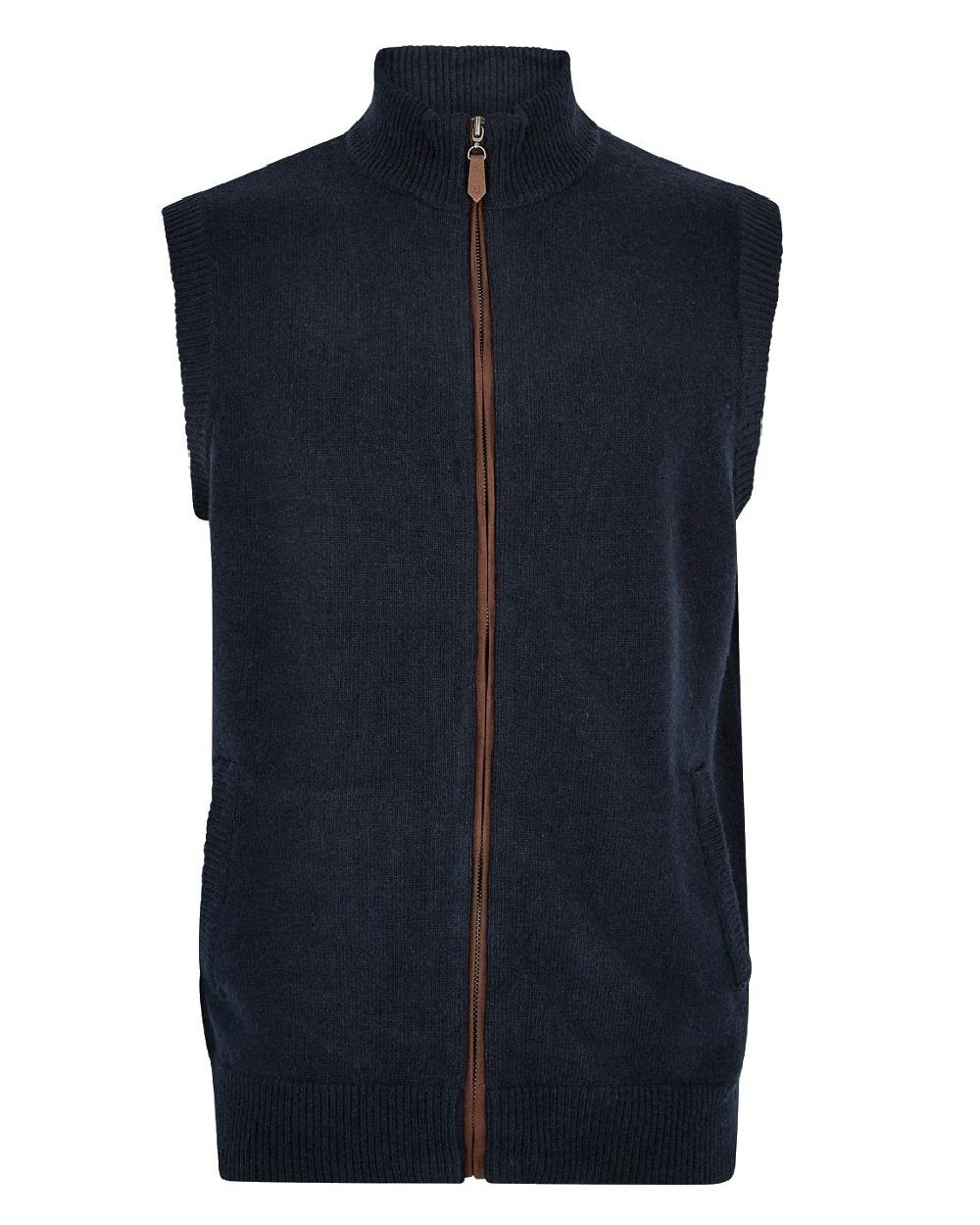 Navy Coloured Dubarry Upperwood Bodywarmer on white background 