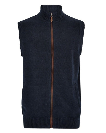Navy Coloured Dubarry Upperwood Bodywarmer on white background 