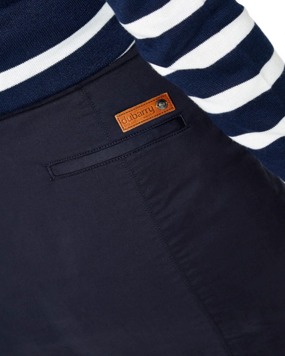 Navy coloured Dubarry Womens Albany Skort on white background 