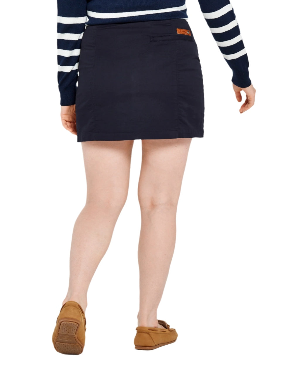 Navy coloured Dubarry Womens Albany Skort on white background 