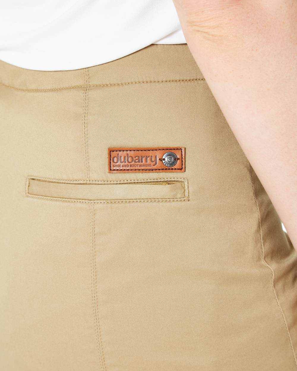 Oyster coloured Dubarry Womens Albany Skort on white background 