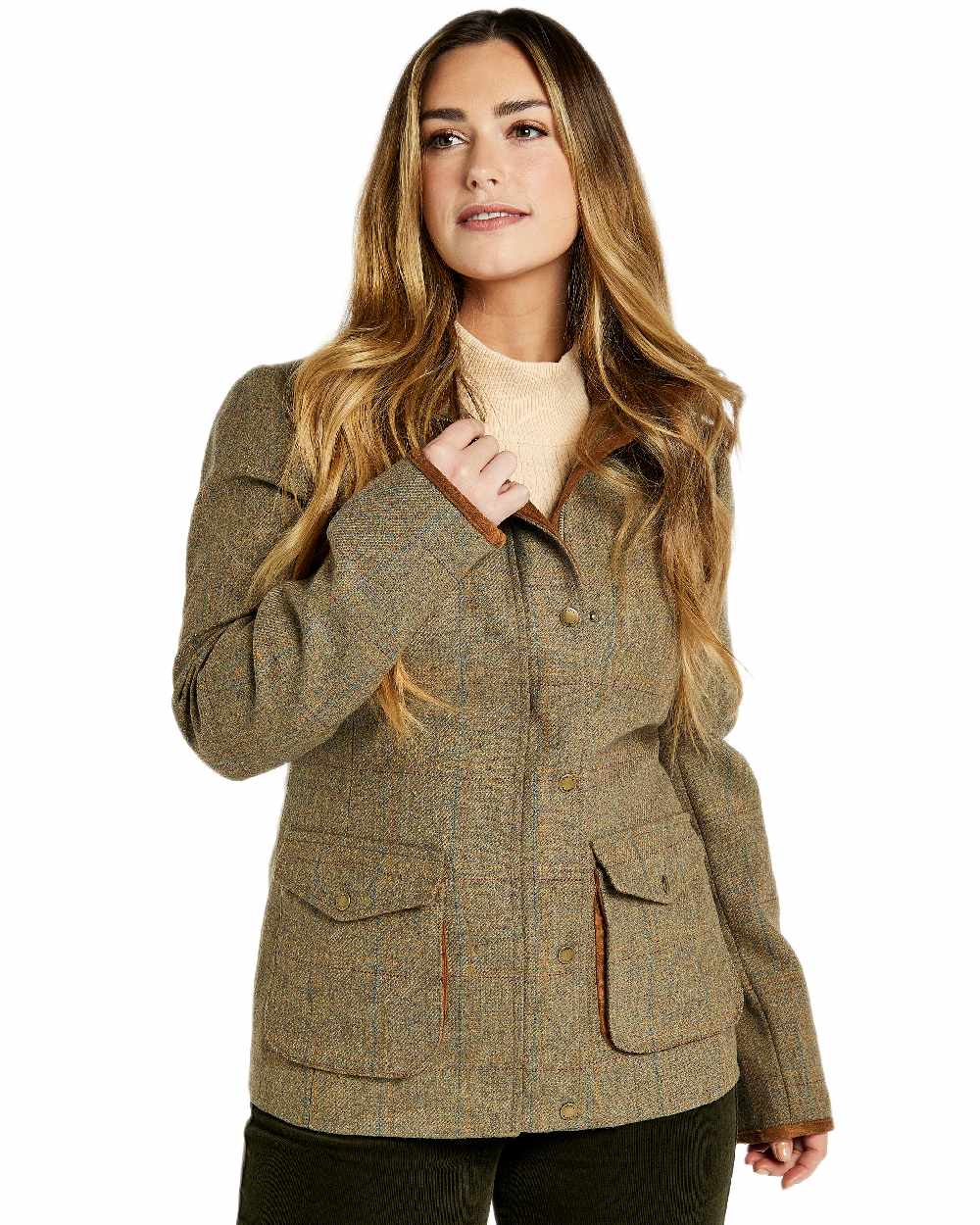 Burren Coloured Dubarry Womens Betony Utility Jacket on white background 