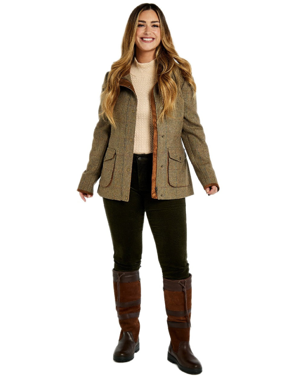 Burren Coloured Dubarry Womens Betony Utility Jacket on white background 
